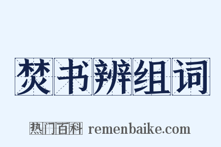 焚书辨组词是什么意思的图片